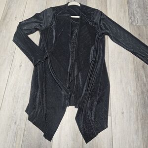 Vocal Longline Open Front Waterfall Cardigan Shrug Sparkle Women's Medium